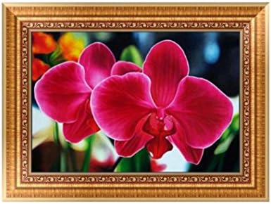 Yeefant Rose Modern Flower Embroidery Paintings No Fading 5D Canvas Rhinestone Pasted DIY Diamond Cross Stitch Home Wall Decor for Bedroom Living Room,12x17 Inch