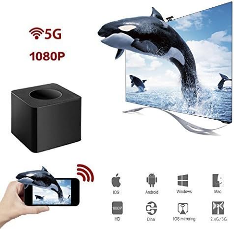 WIFI Display Dongle, Lovingvs WiFi Wireless HDMI 1080P Mini Display Receiver with AV Output and Marquee Light HDMI TV Miracast DLNA Airplay for IOS/Android/Windows/Mac (Q2)