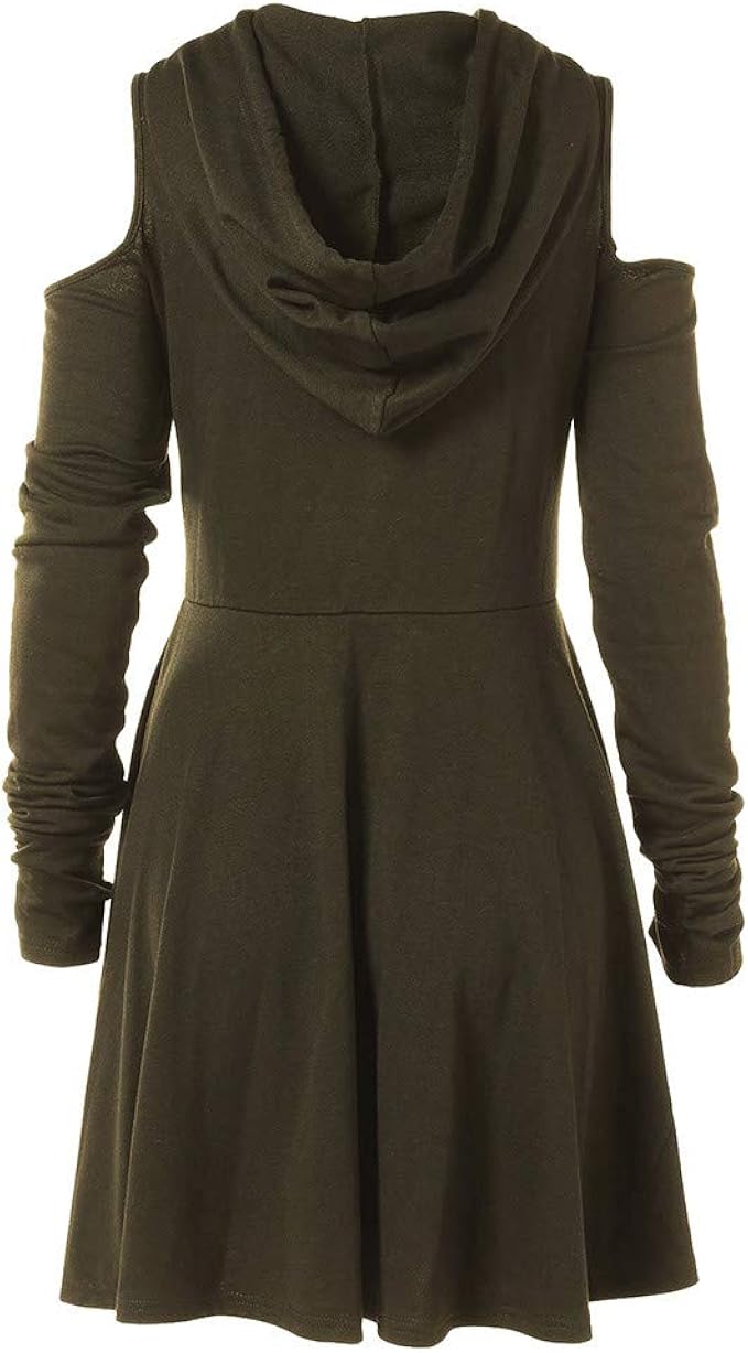 women's hooded dress coat