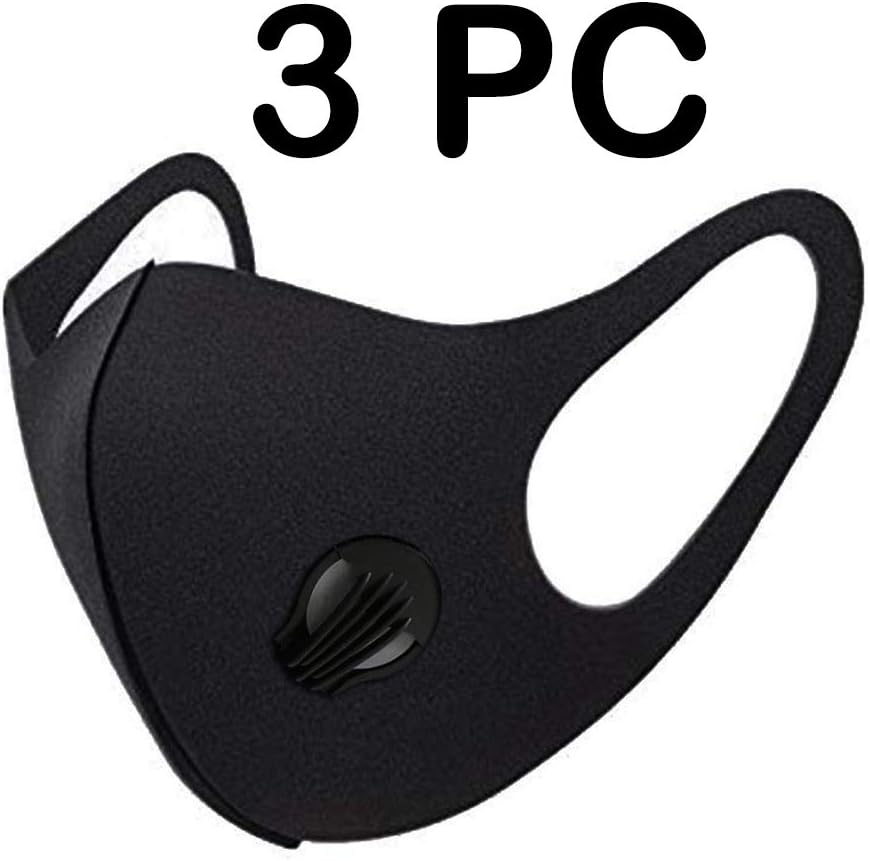 Unine 1/3/5 Pcs Face Cover Breathing Filter, Cotton Reusable Breathable Safety Air Fog Respirator,Washable Protection Filters from Dust for Women Man,Indoor Outdoor Sports Activities Use