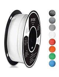 Filamento PLA de 0.069 in, filamento ERYONE PLA de 0.069 in, filamento de impresión 3D PLA para impresora 3D, 2.2 lbs 2,2 libras piscina, Blanco