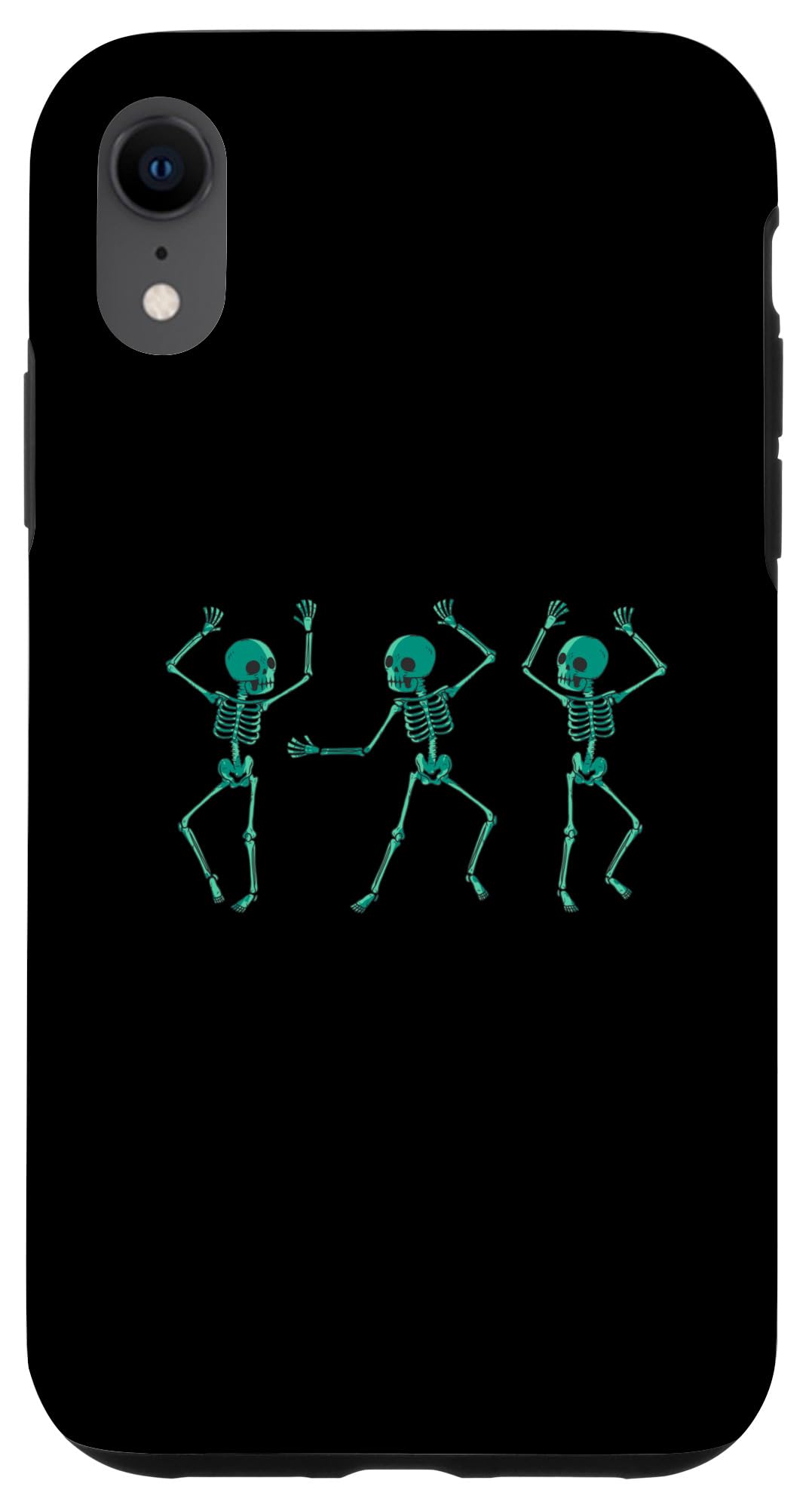iPhone XR Dancing Green Skeletons: Funny Halloween Skeleton Case