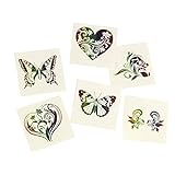 2 Packs of 72 pcs - Rainbow Glitter Temporary Tattoos for Kids & Adults - Assorted