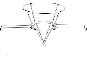 GOTOTOP Oil Filter Stand, 304 Stainless Steel Oil Strainer Holder for High Temperature Deep Frying, Secure Filter Rack 19.1x9