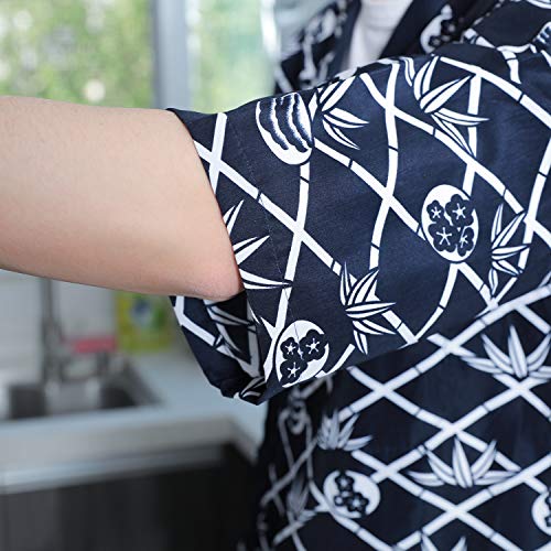XINFU Sushi Chef Uniform 3/4 Long Sleeve Hotel Japanese Restaurant Kitchen Chef Coat