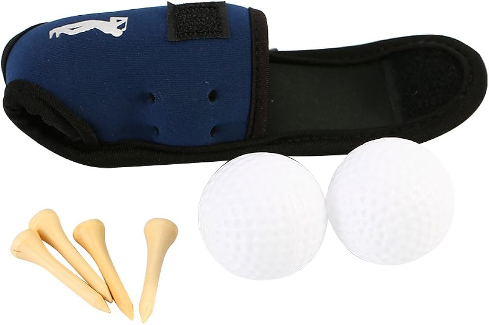 Vbestlife Golf Ball/Tee Holder, Utility Pouch Sports Golfing Accessories with 4 Tees and 2 Golf Balls (Dark Blue) : Clothing