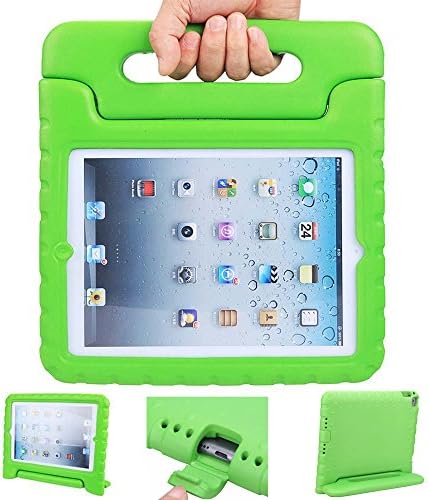 iPad mini case, ANTS TECH Light Weight [ Shockproof ] Cases Cover with Handle Stand for Kids Children for iPad mini 3 &amp; iPad mini 2 &amp; iPad mini (iPad Mini 123, Green)