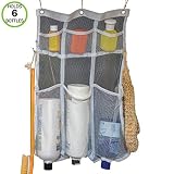 Evelots Mesh Shower Caddy-6 Pockets-Hooks for Brushes-Holes for Bottles-Dry Fast