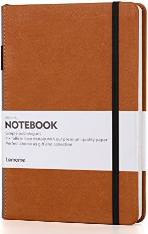 Lemome Dotted Bullet Grid Journal - A5 Hardcover Dot Grid Notebook with Pen Loop - Premium Thick Paper - Page Dividers Gifts