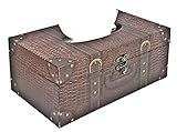 Suitcase Tissue holder Decorative Vintage Design Hinged Refillable TissueBox Holder Cover (Large, Vintage Brown)