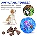 FULNEW IQ Treat Ball Interactive Dog Food Dispenser Durable Dog Chew Toy Ball for Dog Playing, Chewing, Tooth Cleaning (Blue)