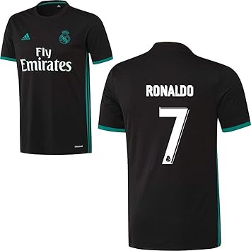 adidas Fußball Real Madrid CF Trikot Away 2017 2018 mit Spieler Name schwarz blau