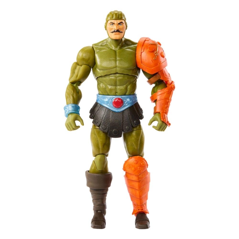 Masters of the Universe Masterverse New Eternia Man-At-Arms Action Figure, 30 Articulations, Swappable Head, Hands & Mace, MOTU Toy, HYC48