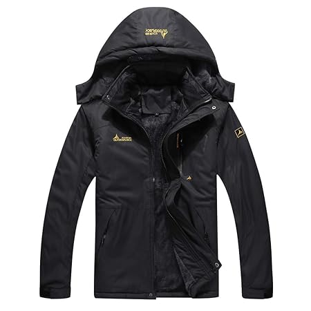 Lixada Herren Winterjacke, Wasserabweisende & windundurchlässige Softshell Jacke mit Verdicktem Samt Innen, wärmende Outdoor 