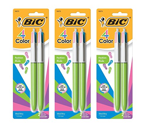 Bic 4 color fashion ball pen, medium point (1.0mm), ass…