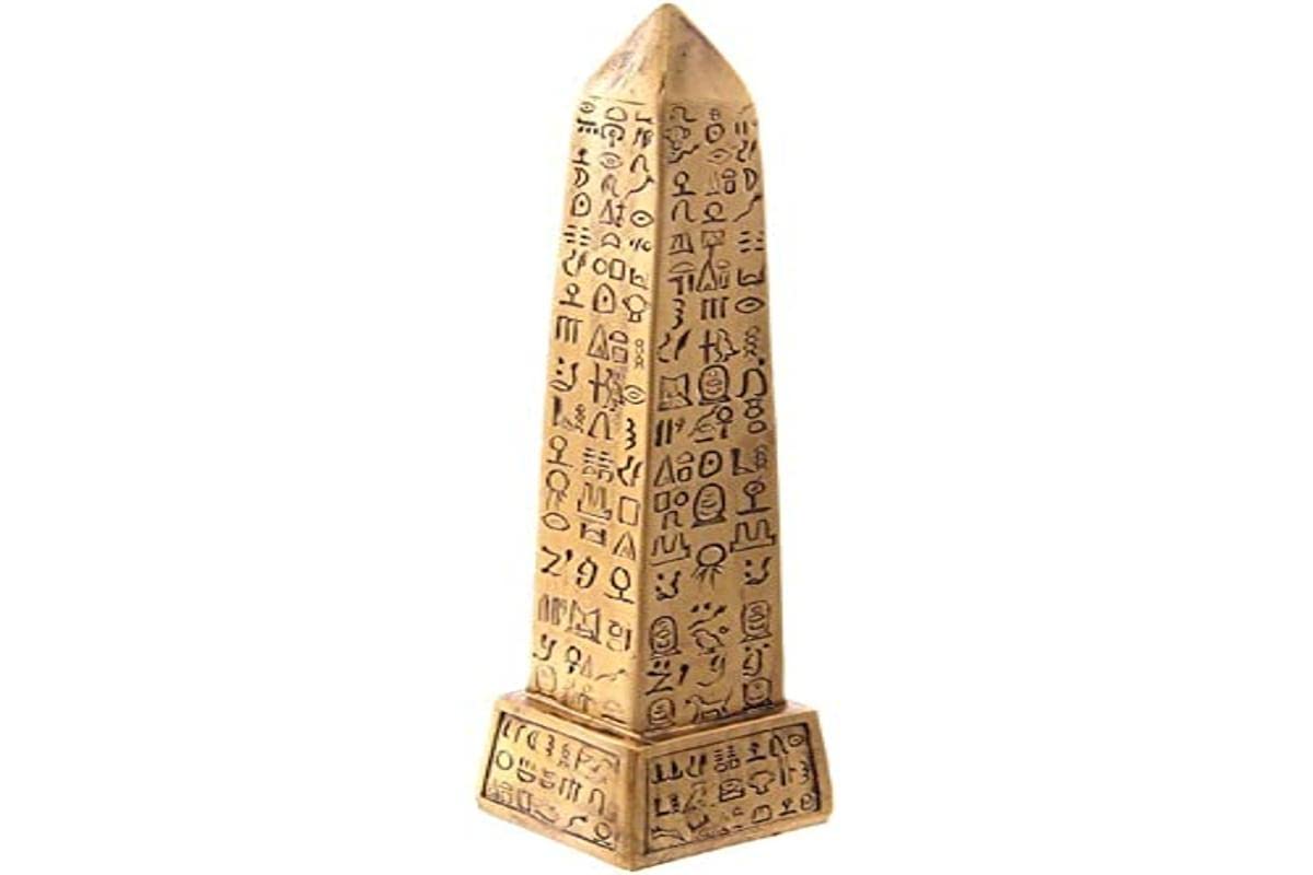 Puckator Golden Egyptian Obelisk - Home Living Room Decoration - Gifts For Men Women