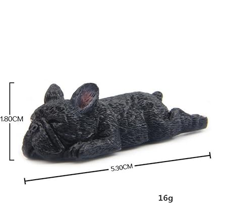 Cinlla Resina Imanes de nevera Acostado Negro Bulldog Imanes para ...