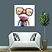 Yesido. Hand Painted Oil Painting Pop Frog with Glasses on Canvas Wall Art