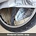 Top-spring Waterproof Bike Bicycle Cover, Outdoor Storage Covers Mountain, Road Bikes, City Bike, Beach Cruiser Bike (Silver, L)