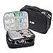 BUBM Travel Universal Electronics Organizer Accessories Handbag Cord Storage Cases Fit iPad mini (Black,7.9'')