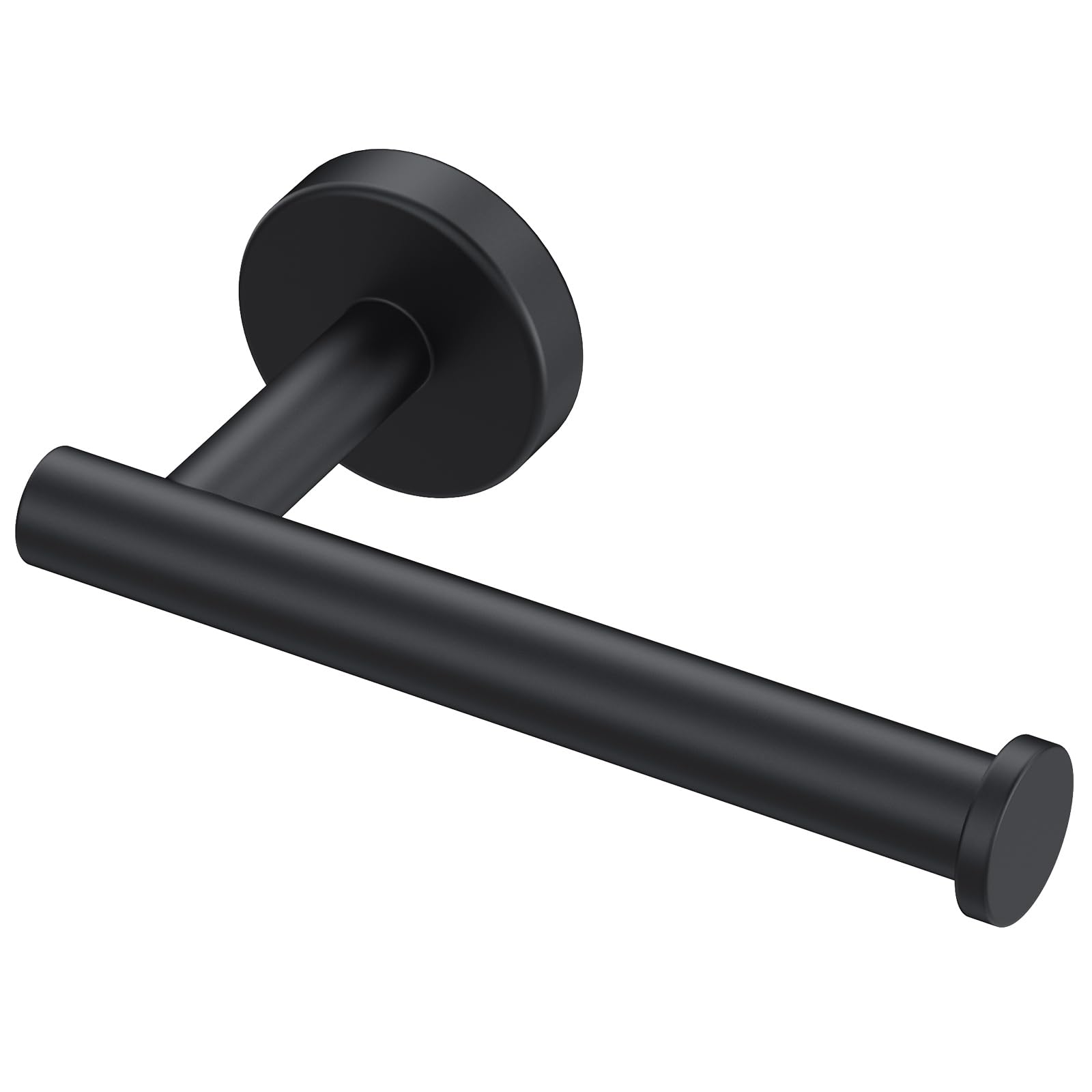 ONLYQIQIU Toilet Roll Holder SUS 304 Stainless Steel Toilet Paper Holder Black Wall Mounted Toilet Roll Holder for Bathroom and Kitchen, Waterproof Round Modern Style