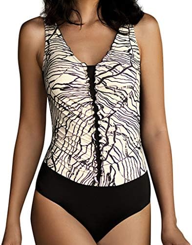 DIPOLA Women's Siamese Printed Thin Summer Swimwear