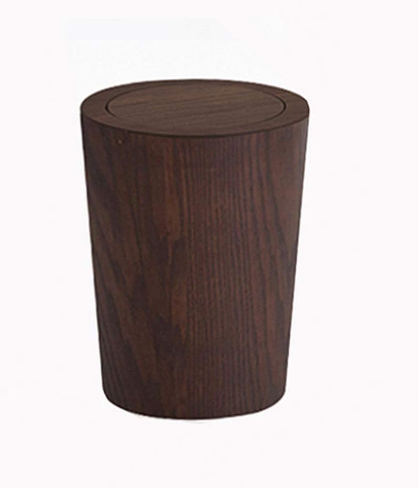Byrhgood Sleek Minimalist Wooden Flip Trash Can, Creative Fashion Bedroom Office Hotel Large Paper (3 Colors) (Color : C)