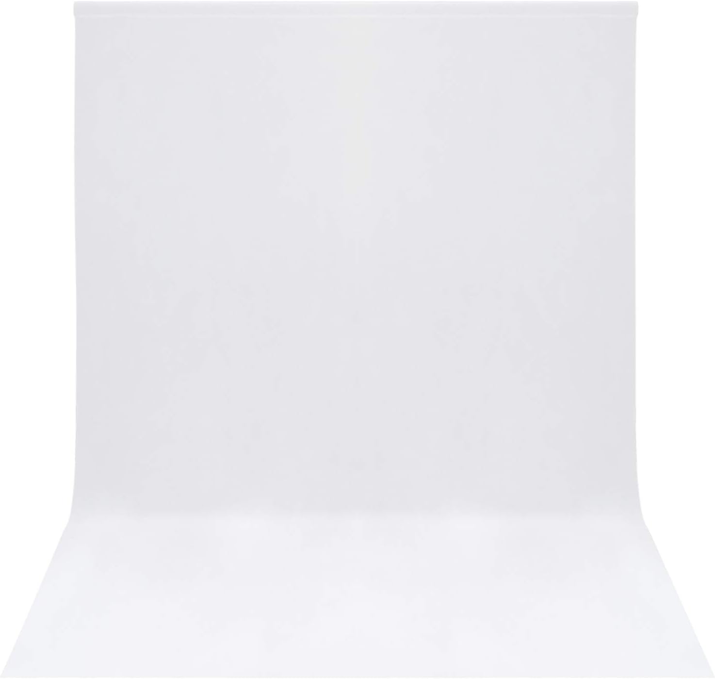 Easy-Going 5Wx7L ft White Background Muslin Backdrop, Photo Studio, Collapsible High Density Screen for Video Photography and Television