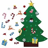 amoHome DIY Felt Christmas Tree Set 26pcs Detachable Ornaments, Wall Hanging Xmas Gifts Decorations