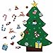 amoHome DIY Felt Christmas Tree Set 26pcs Detachable Ornaments, Wall Hanging Xmas Gifts Decorations