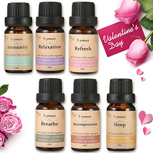 Skymore Top 6 Essential Oil Blend Gift Set, 100% Pure Aromatherapy Oils for Diffuser, Best Therapeutic Grade Essential Oil Kit - 6/10ml (Sleep, Breathe, Relaxation, Refresh, Immunity, Decompression)