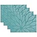 SICOHOME Placemats,Vinyl Placemats for Home Kitchen Dining Table,Set of 4,Teel