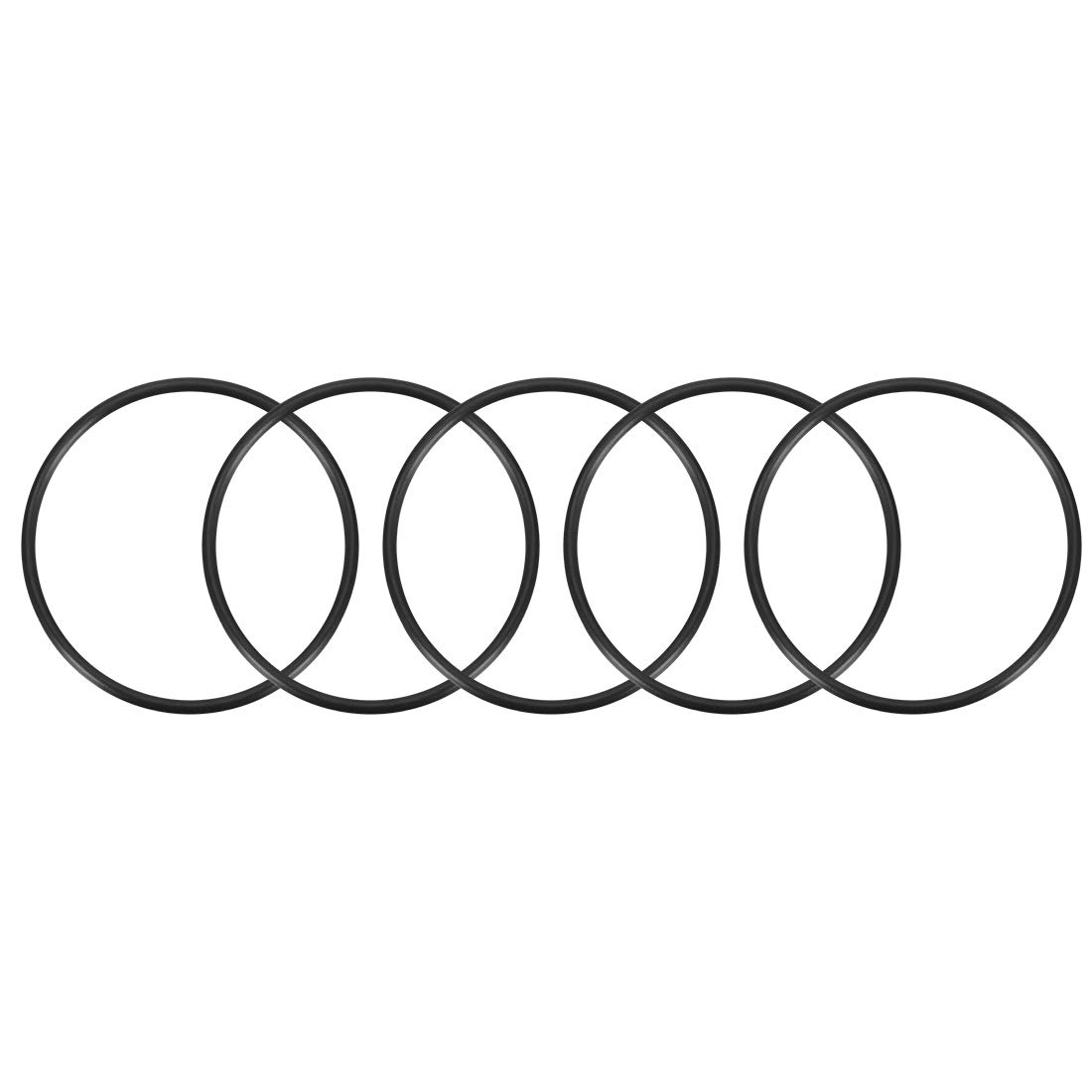 sourcing map Nitrile Rubber O-Rings 76mm OD 69mm ID 3.5mm Width, Metric Nitrile Rubber Sealing Gasket for Automotive Machine Plumbing, Pack of 5