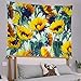 Grace store Boho Wall Tapestry Yellow Sunflower Tapestry Wall hanging Mandala Tapestry for Bedroom, Christmas Gifts, 59