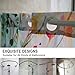ZSZT Ringless Shower Curtain, Built-in Eyelets Design for Flexible Installation, Waterproof Polyester Fabric (180 X 180cm 71 X 71 inch)
