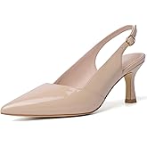 Mostrin Kitten Heels for Women Slingback Pointed Closed Toe Heels Women's Pumps Shoes for Wedding, Party, Commuting