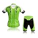 WOLFBIKE Men Cycling Jersey and Short Suit (Green Knights, Medium)