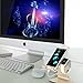 Tranesca 2 in 1 Charging Stand Compatible with Apple Watch Series Ultra2/Ultra/10/9/8/7/6/5/4/3/2/1/SE (38mm/40mm/41mm/42mm/44mm/45mm/46mm/49mm) and Compatible with iPhone of All Series - Gold