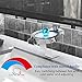 Derpras Modern Luxury Bathroom LED Sink Faucet, Waterfall Single Hole Mixer Faucet, No Battery, Colors Changing Based on Water Temperature, Polish Chrome
