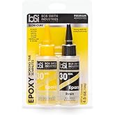 Bob Smith Industries BSI-205 Slow-Cure&trade; Epoxy - 4.5 oz. Combined, Clear - 30-Minute Working Time Adhesive for Wood, Fiberglass, Metal, Crafts &amp; Structural Repairs
