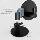 Drenky Self Adhesive Hooks 2 Pack Bathroom Towel Hooks 304 Stainless Steel view 2