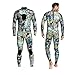 Wetsuits Mens 3MM Camo Neoprene Scuba Diving Unisex One Piece Sport Skin Spearfishing Full Suit (XXXL)