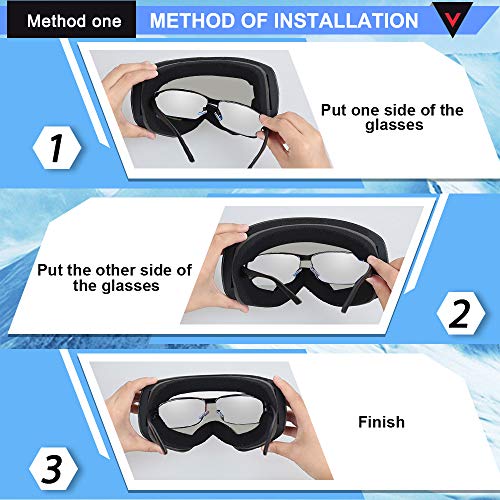 image for Zacro Ski Goggles -Large Spherical Framless Snowboard Goggles for Men 
