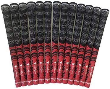 Wedge Guys MM Performance Golf Grips – Set of 13 Multi-Material Moisture Wicking All-Weather Cord Rubber Golf Club Grips Ideal for Clubs Wedges Drivers Irons Hybrids