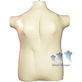Inflatable Female Torso, Plus Size 2X, Ivory