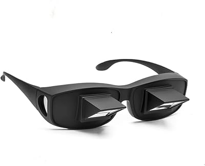 Rayibuir Prism Reading Glasses Horizontal Lazy Spectacles for Reading TV