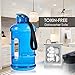 2.2L Half Gallon and 1.3L 550ml Big Capacity Large Water Bottle Water Jug Container BPA Free Plastic with Carrying Loop Leakproof Water Bottle for Fitness Camping Training Bicycle Gym Outdoor Sports