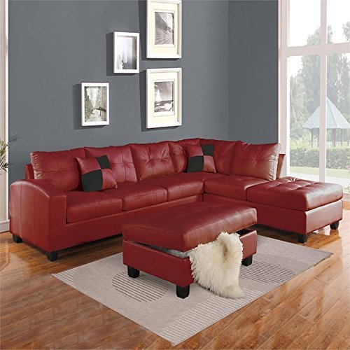 Red Sectional Leather Couch Choose From Red Funky Selections