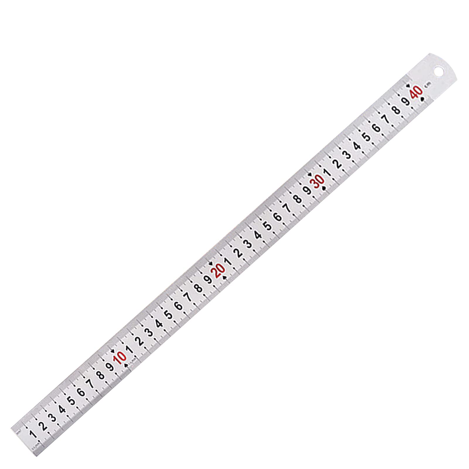 Candeon Stainless Steel Rulers - Two-Colour Printing Steel Straight Ruler Straight Edge Measuring Tool Set Clear Scale Measuring Ruler High Precision Hanging Line Drawing Tool (40cm)