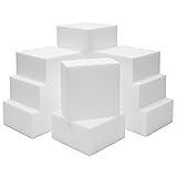 Juvale 12 Pack Foam Blocks for Crafts, Polystyrene